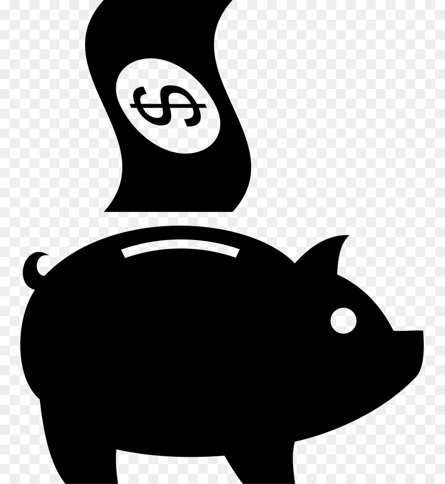 Piggy coin saving online. Bank clipart silhouette