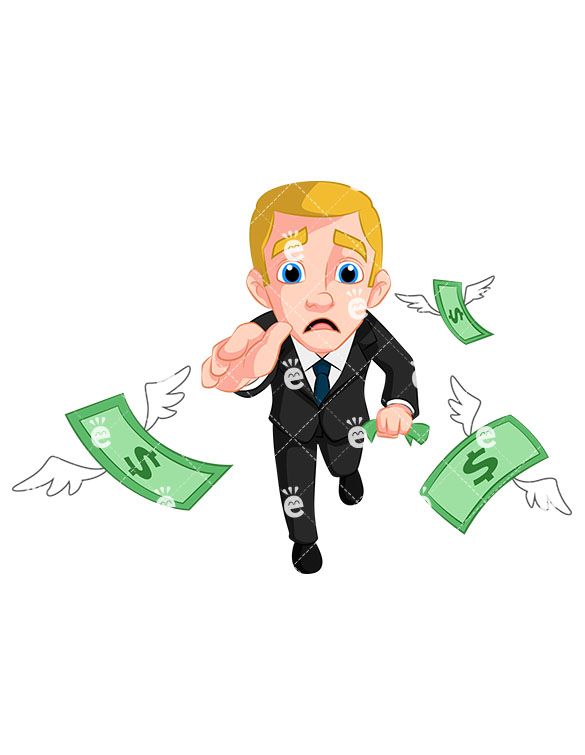 Banker clipart animated. A businessman grasping for