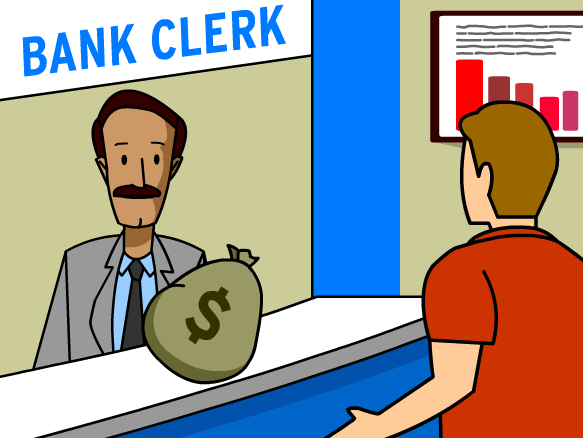 banker clipart bank clerk