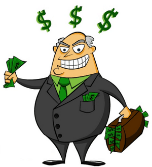 banker clipart greed