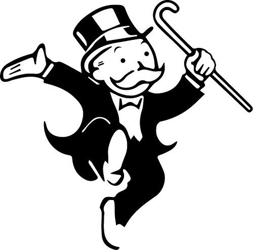 Banker clipart monopoly man. Free svg dancing silhouette