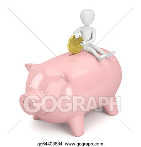 banker clipart pig