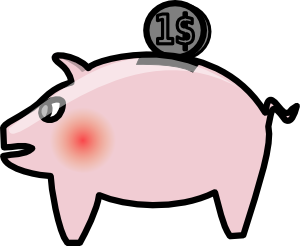 banker clipart pig