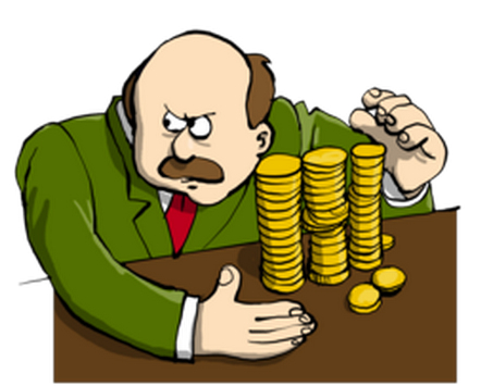 banker clipart stingy