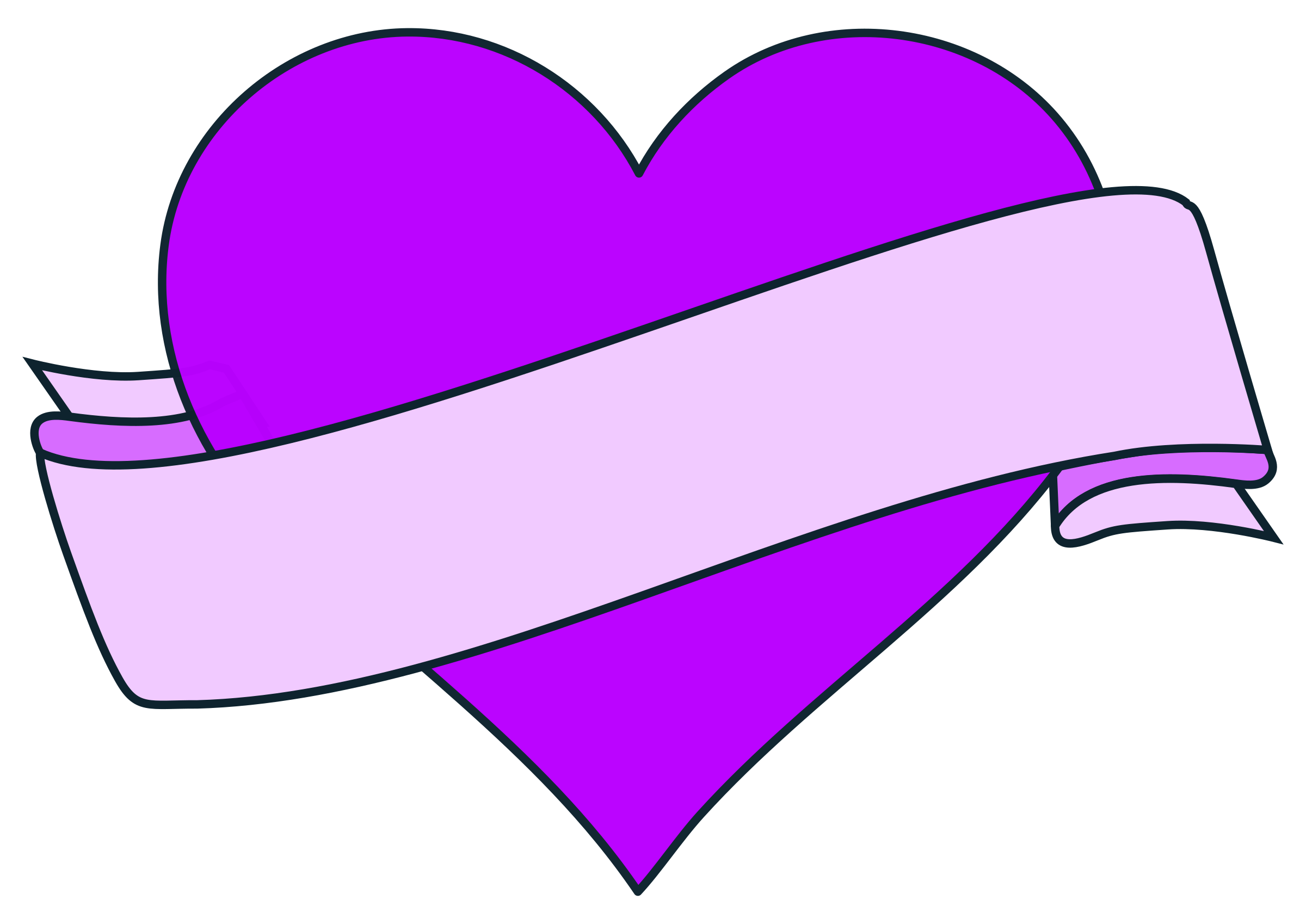 Banner clip art ribbon. Clipart heart with big