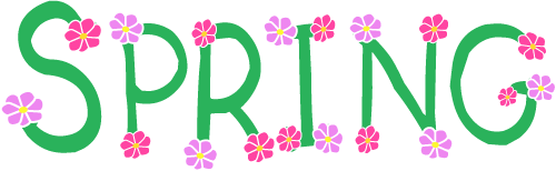 clipart spring word