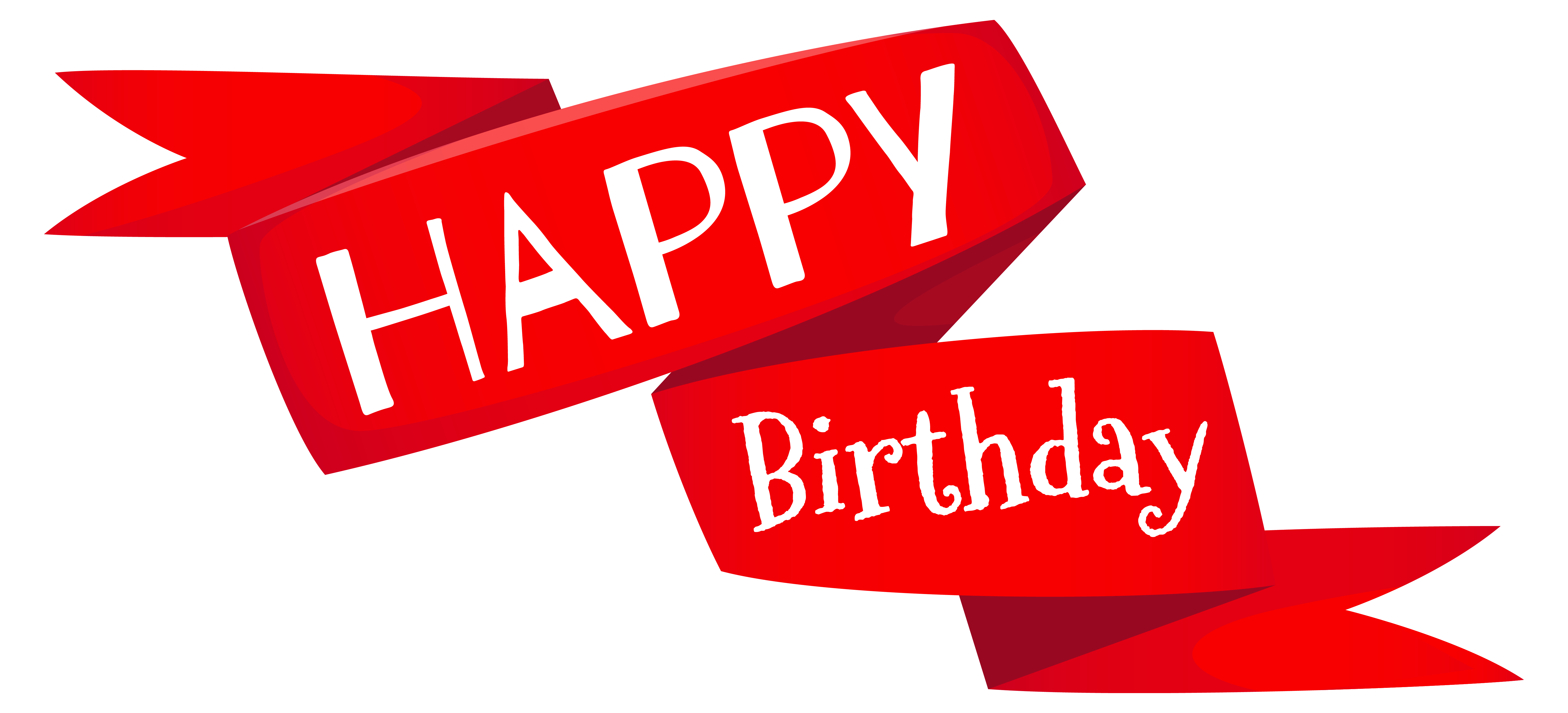 Red happy birthday banner. Website clipart welcome
