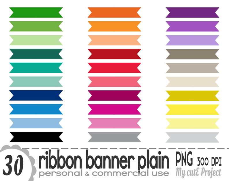 Banner clipart plain. Ribbon colors png dpi