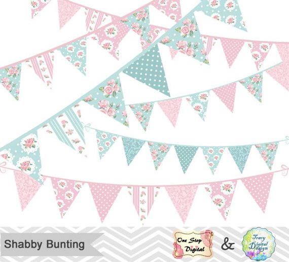banners clipart shabby chic