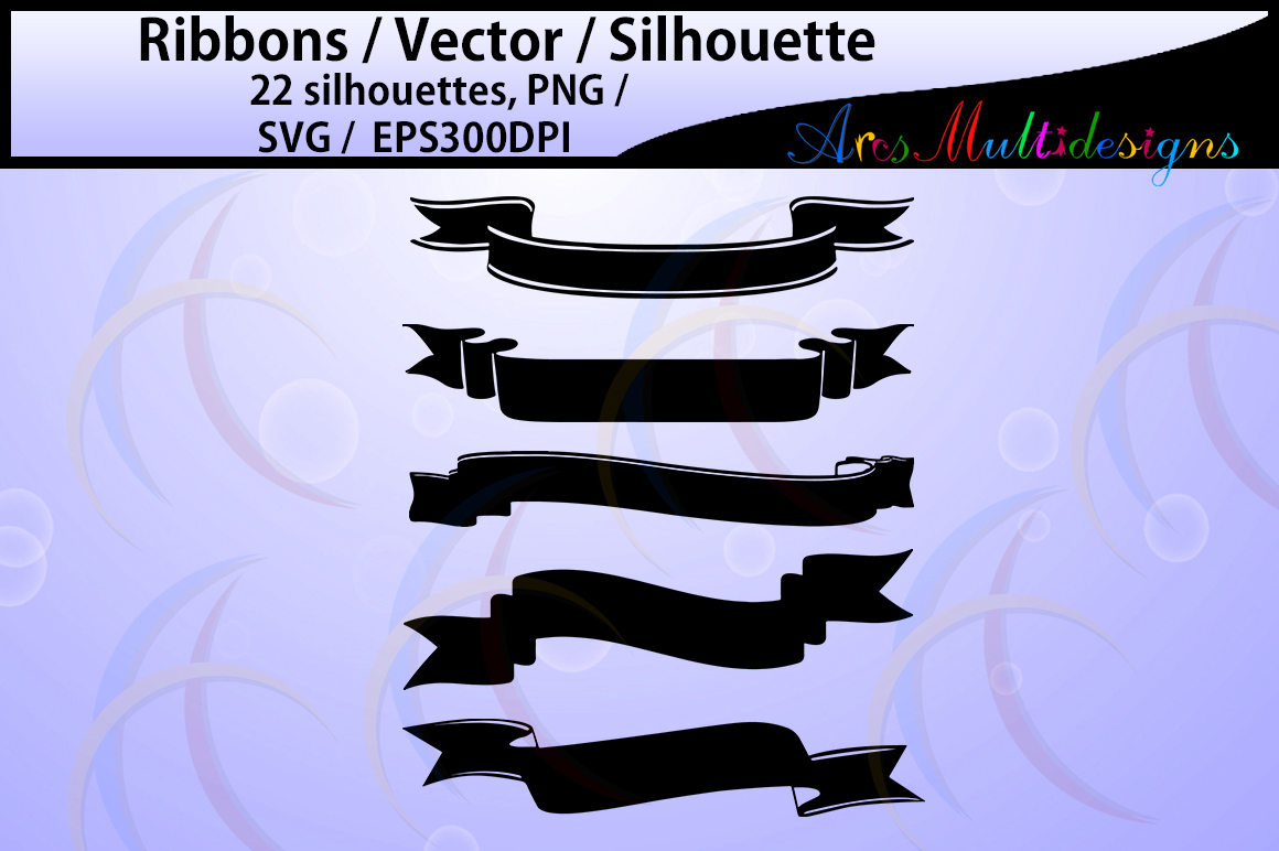 Banners svg files design. Banner clipart silhouette