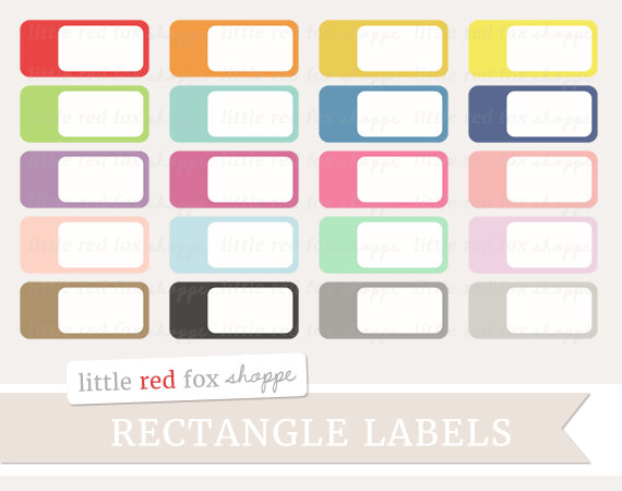 Rounded label banner clip. Banners clipart rectangle