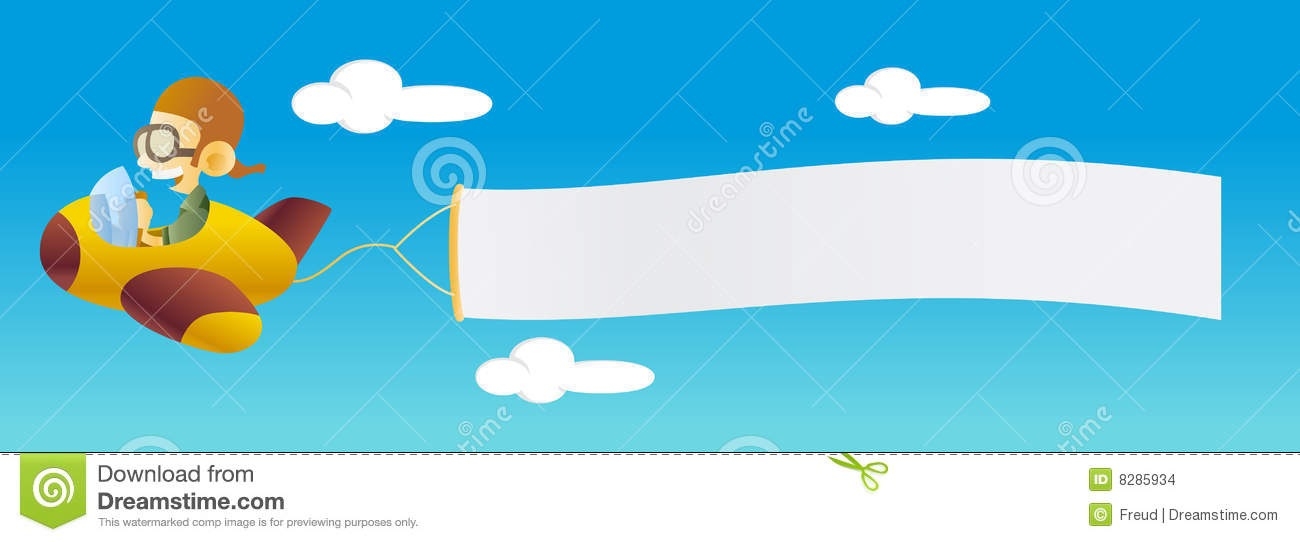Banners clipart sky. Plane with banner best