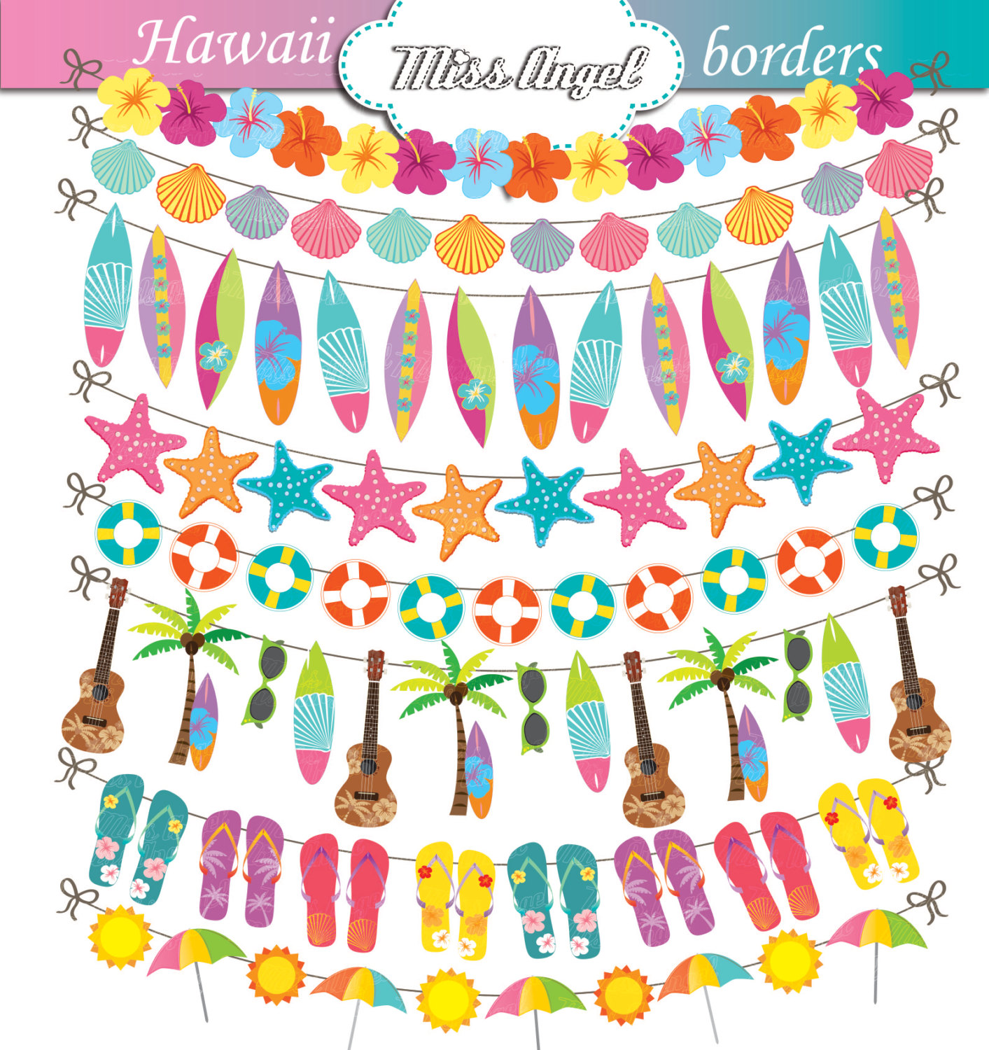 banners clipart tropical