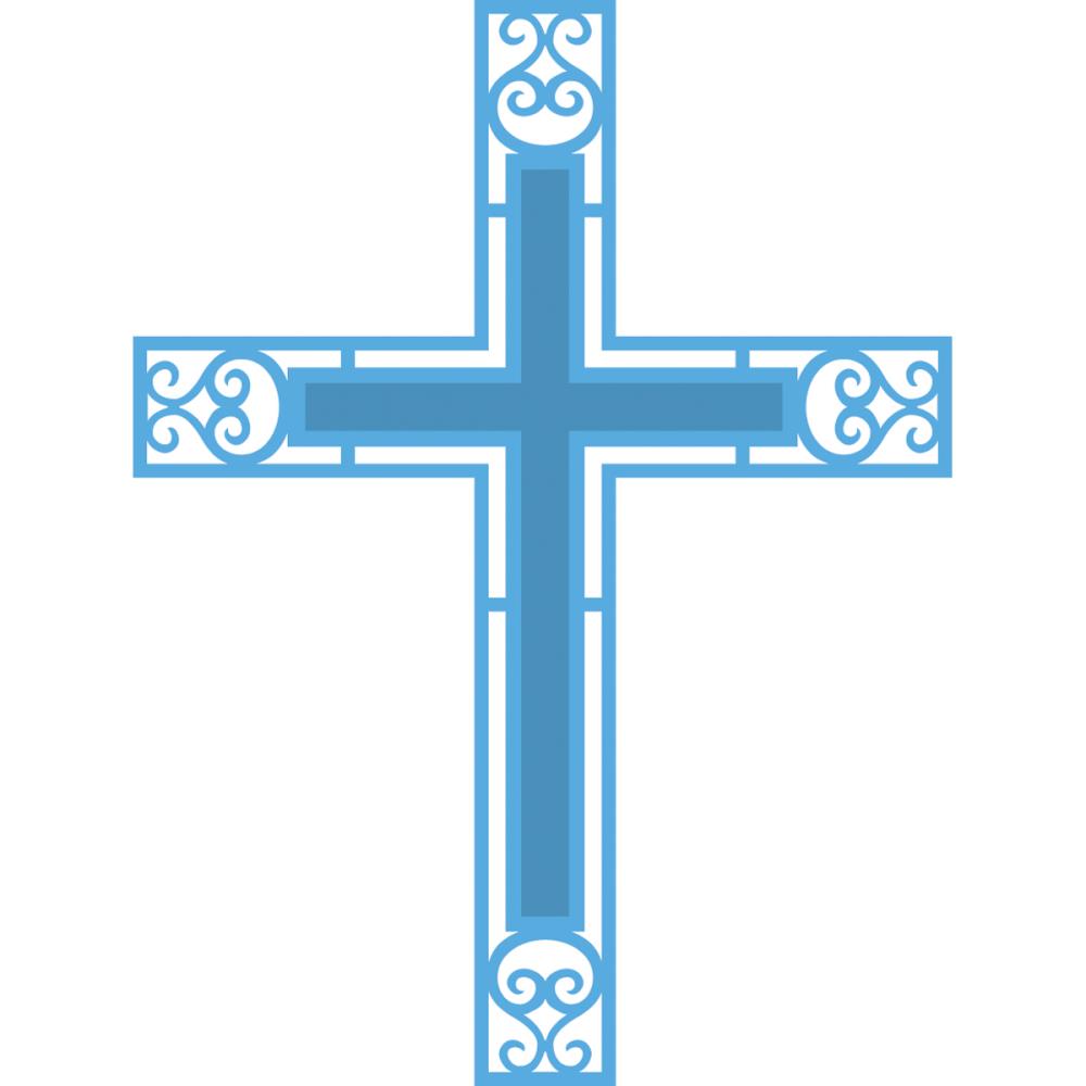 crucifix clipart blue