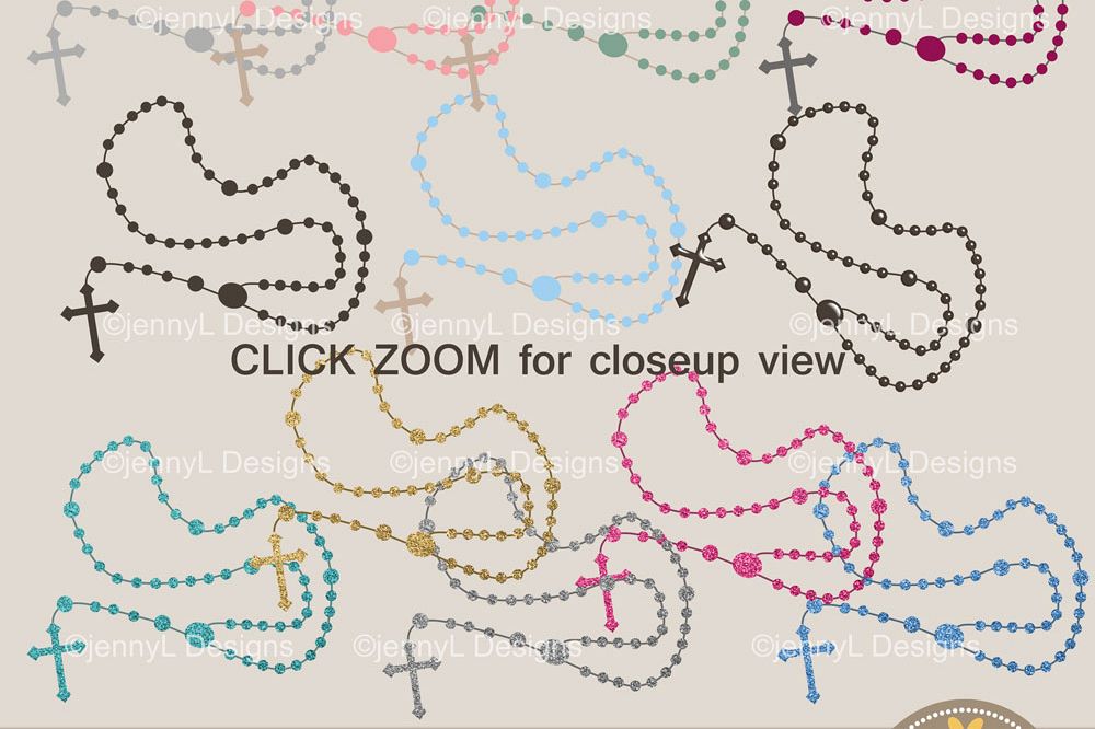 Baptism clipart glitter. Holy rosary cro design