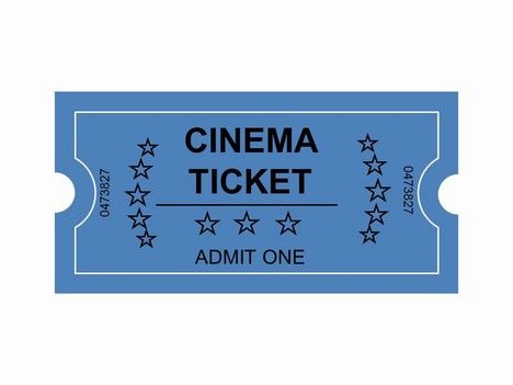 Ticket clipart theater ticket. Movie clip art cinema
