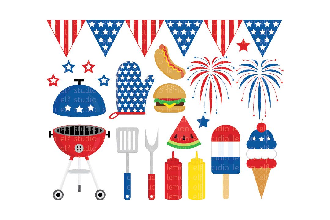 grill clipart 4th july