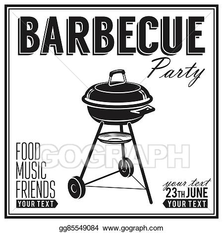 Barbecue clipart banner. Vector stock bbq grill