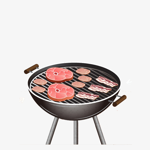 Barbecue clipart barbecue meat. Grill element party bbq