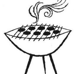 grilling clipart black and white