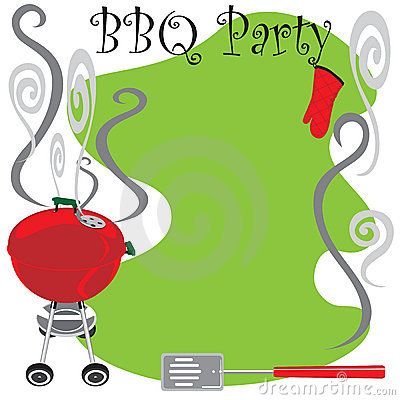 Grilling clipart invitation. Barbecue clip art with