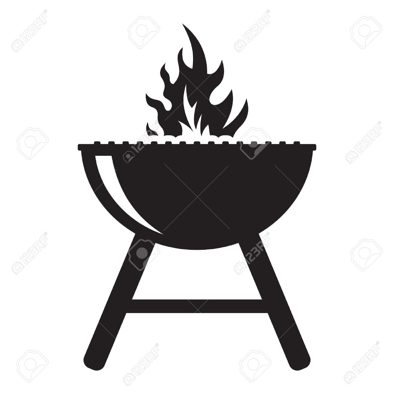 Black clipart bbq. Silhouette at getdrawings com