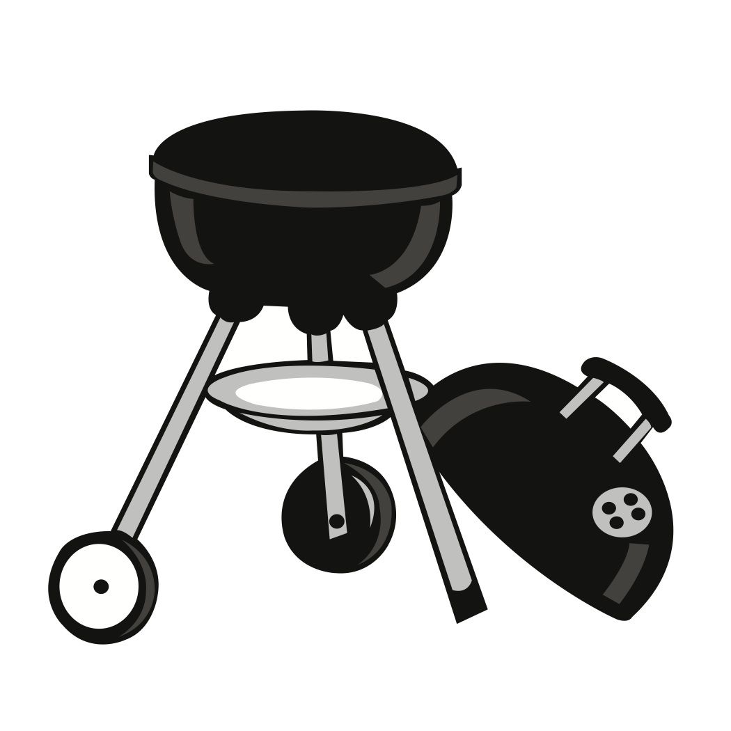 Barbecue clipart silhouette. Free svg file download