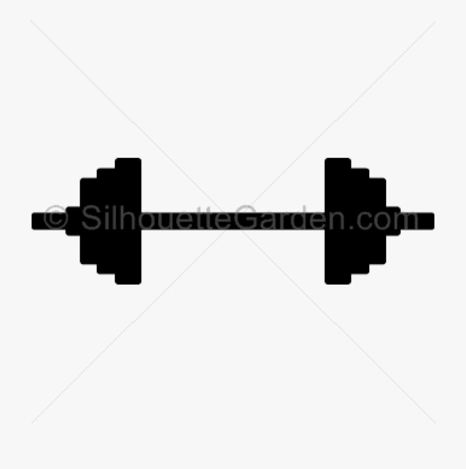 Weight clipart curved barbell. Silhouette 