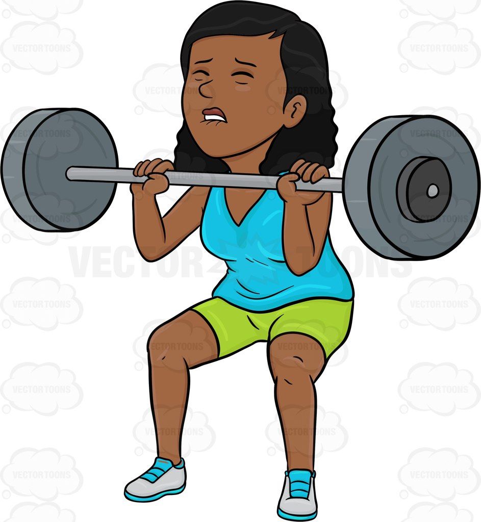 fitness clipart female weightlifter