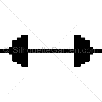 Barbell clipart silhouette. Clip art download free