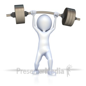 barbell clipart stick figure