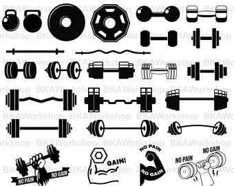 barbell clipart svg