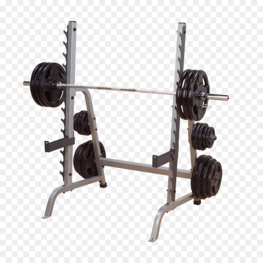 Power squat bench exercise. Barbell clipart weight rack