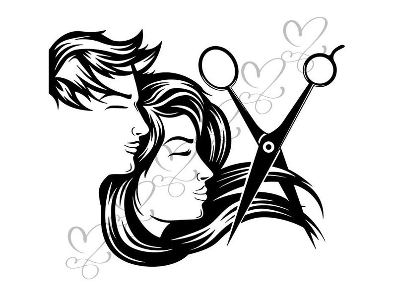 Hair salon accessories scissors. Barber clipart accessory