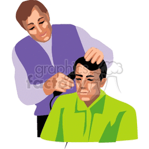 Barber clipart african american.  occupations royalty free