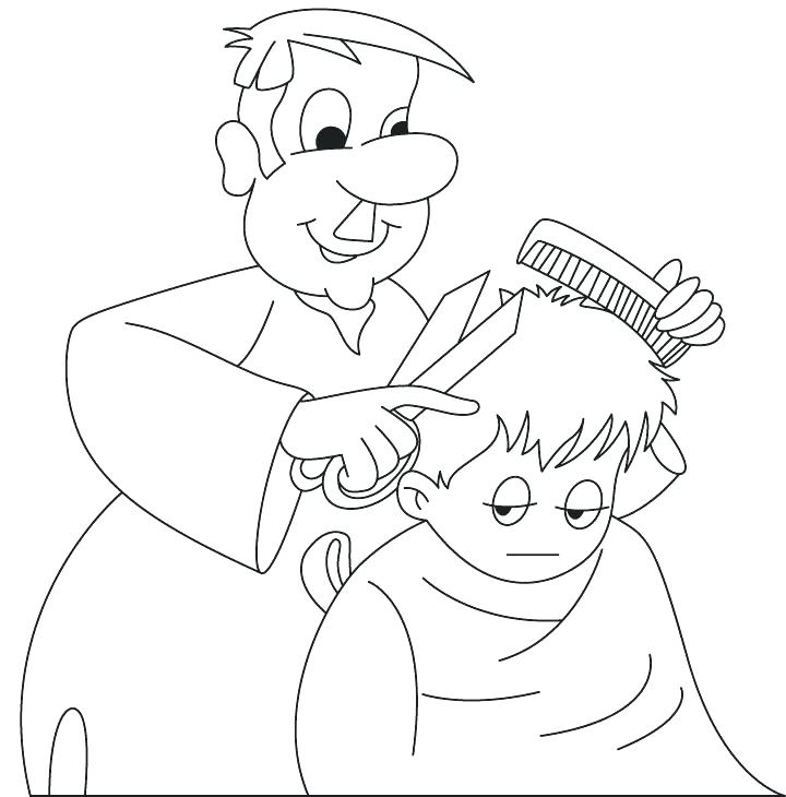 Barber clipart colouring page. King julian coloring pages