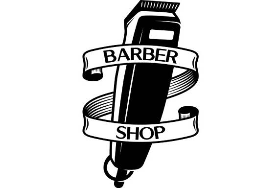 Logo salon shop haircut. Barber clipart item