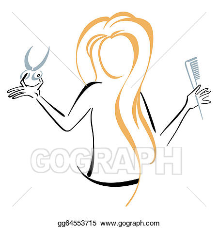 barber clipart woman