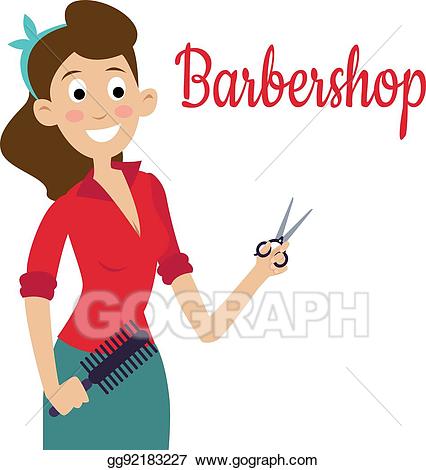hairdresser clipart lady barber