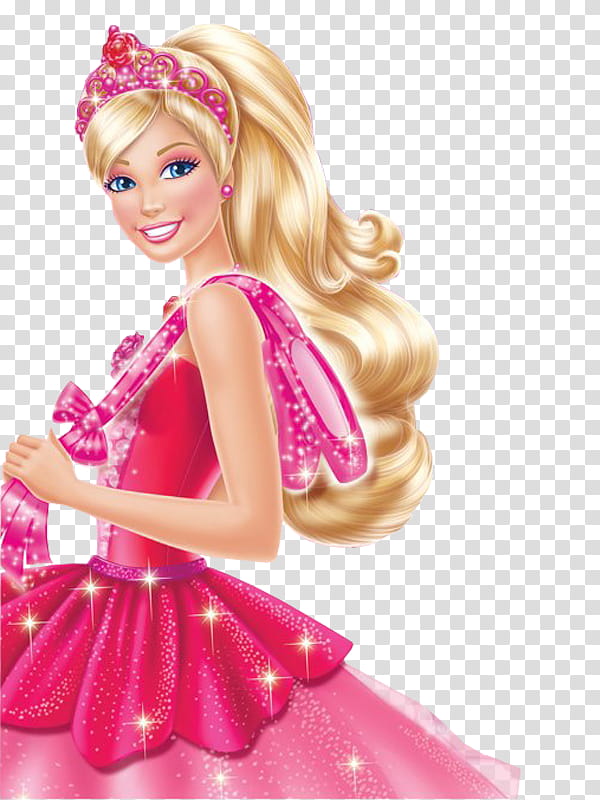 And friends wearing pink. Barbie clipart background