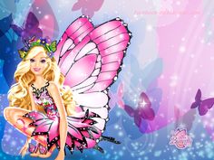 barbie clipart butterfly