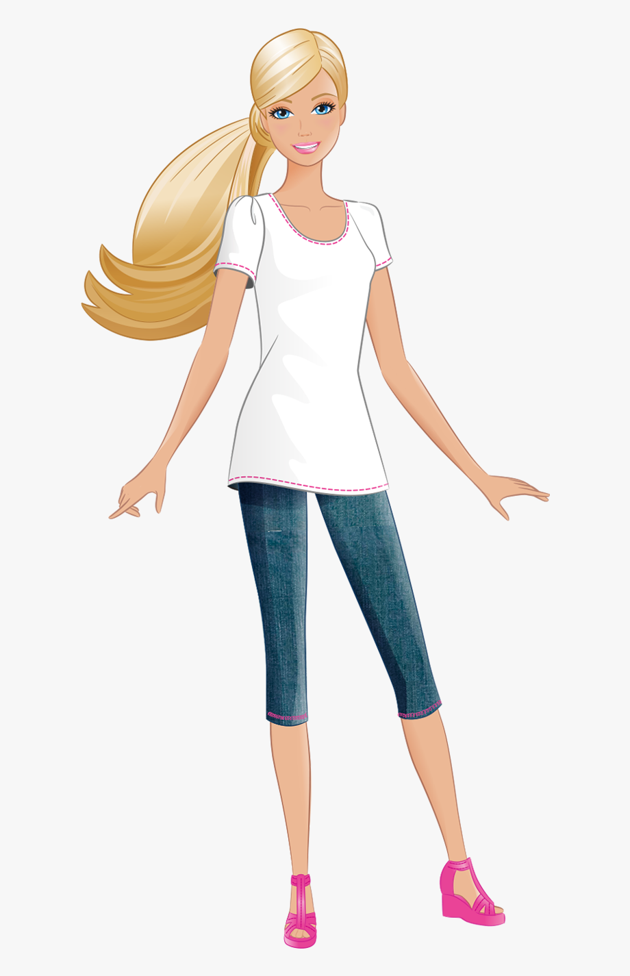 Painting party . Barbie clipart cartoon