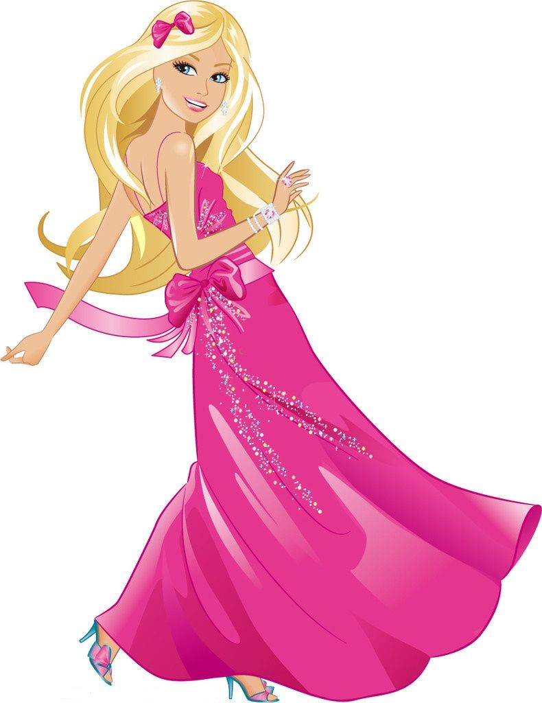 Barbie clipart character. Cute smile movies friends