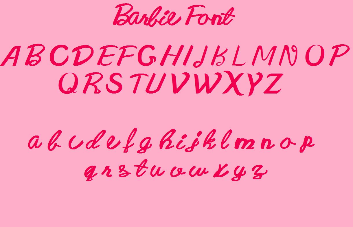 Fonts and pinterest crafts. Barbie clipart font