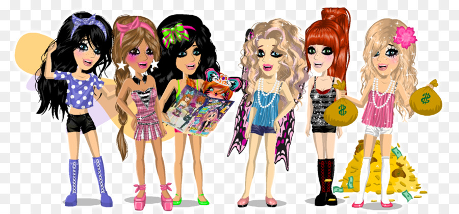 Barbie clipart group. Cartoon game transparent 