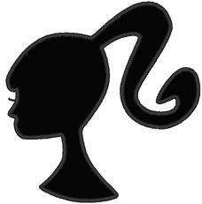 Silhouette at getdrawings com. Barbie clipart head