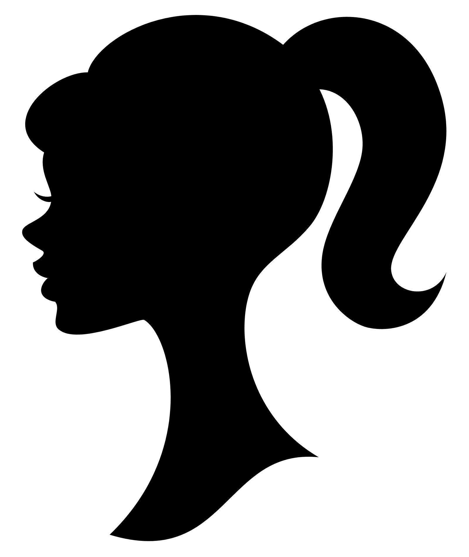 Barbie clipart head. Cricut silhouette princess movies