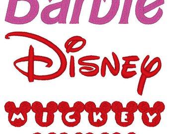 Font etsy set of. Barbie clipart monogram