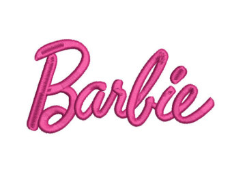 Doll logo etsy script. Barbie clipart symbol