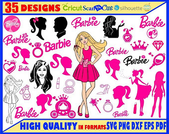 Cut file etsy . Barbie clipart vector